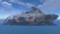 The Aurora after the explosion.