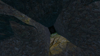 A small hole in the eastern side's hull.