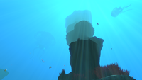 A giant rock pillar in the Grassy Plateaus