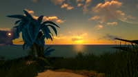 A sunset on the Mountain Island