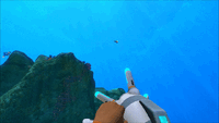 The player using the Propulsion Cannon