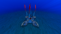 Exposed blue Spikey Trap