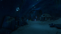 Overview of a blue ice cave