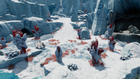 A patch of snow plants within the biome