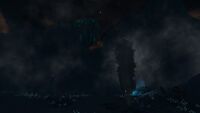 Overview of the area at night
