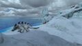 A Snow Stalker walking on a iceberg in the Arctic