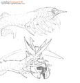 Early Shadow Leviathan sketches - by Alex Ries