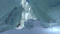 A ravine connecting to the eastern section of the cave