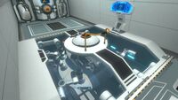The vehicle bay viewed from the upper midsection