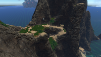 One of the exits from the Mountain Island's cave system.
