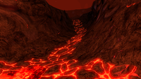 Lava River created by recent volcanic eruptions.