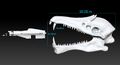Gargangtuan skull size compared to Ryley, the Seamoth, Prawn Suit and Cyclops