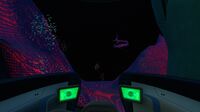 Seamoth Sonar locating a Reaper Leviathan in the Mountains