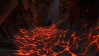 Lava River created by recent volcanic eruptions.