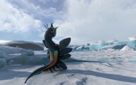 A Pinnacarid roaring on an iceberg