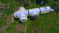 Arial view of the abandoned seabase on the Floater Island
