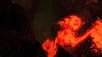 The entrance to the Active Lava Zone from the Lava Falls