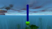 A single pipe, connected to the surface