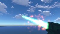 The Ground To Air Weapon System firing at the Sunbeam