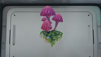 A Plant Shelf with a Pink Cap