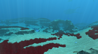 A zoomed out view of a small wreck in the Grassy Plateaus