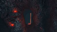 An entrance to the Lava Lakes in the Lava Pit