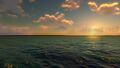 A view of the ocean on the planet.