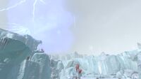 Lightning in the sky