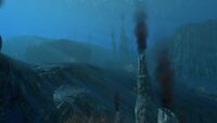 A multi-leveled section of the spires