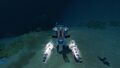 Torpedoes being deployed from the launchers