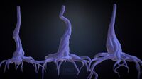 Highpoly models of multiple trunk bases from Sketchfab