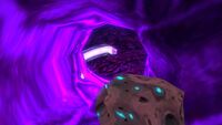 Shot taken from inside the Jellyshroom when the Crabsnake returns
