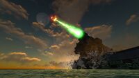 The Ground To Air Weapon System firing at the Sunbeam