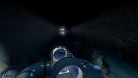 Floodlights on a Seabase during the night