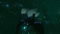 A thermal vent cluster within the area