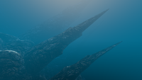 Large spikes present in early versions of the Grand Reef
