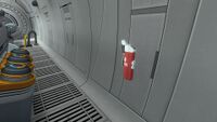Fire Extinguisher in the engine room