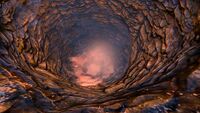 Lava Geyser in the Bulb Zone