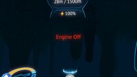 The hud when the engine is off