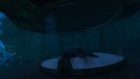 Alien Containment in the Crashed Ship.