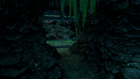 The entrance to the Alien Cache from the inside