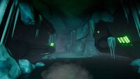 The alien greenhouse located in a cave