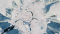 Birds-eye view of the ice fissure
