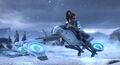 Robin on a Snowfox in the official trailer