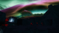The eastern portion of the biome during an auroral event.