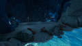A large chamber within a cave housing a pack of Snow Stalker Babies and presumably its parent