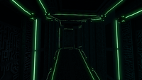 A ramp leading to the bottom part of the room