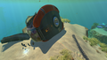 Destroyed Lifepod 3A with debris scattered around it