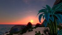A classic mountain sunset