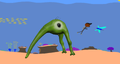 Green Tripod Fish Model